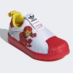 Adidas x Marvel Ironman J Superstar 360 Kids Slip On Sneakers